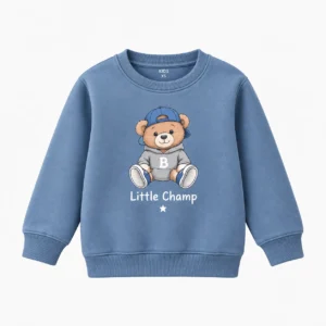 Kids Premium Cotton Fleece Sweatshirt – Blue